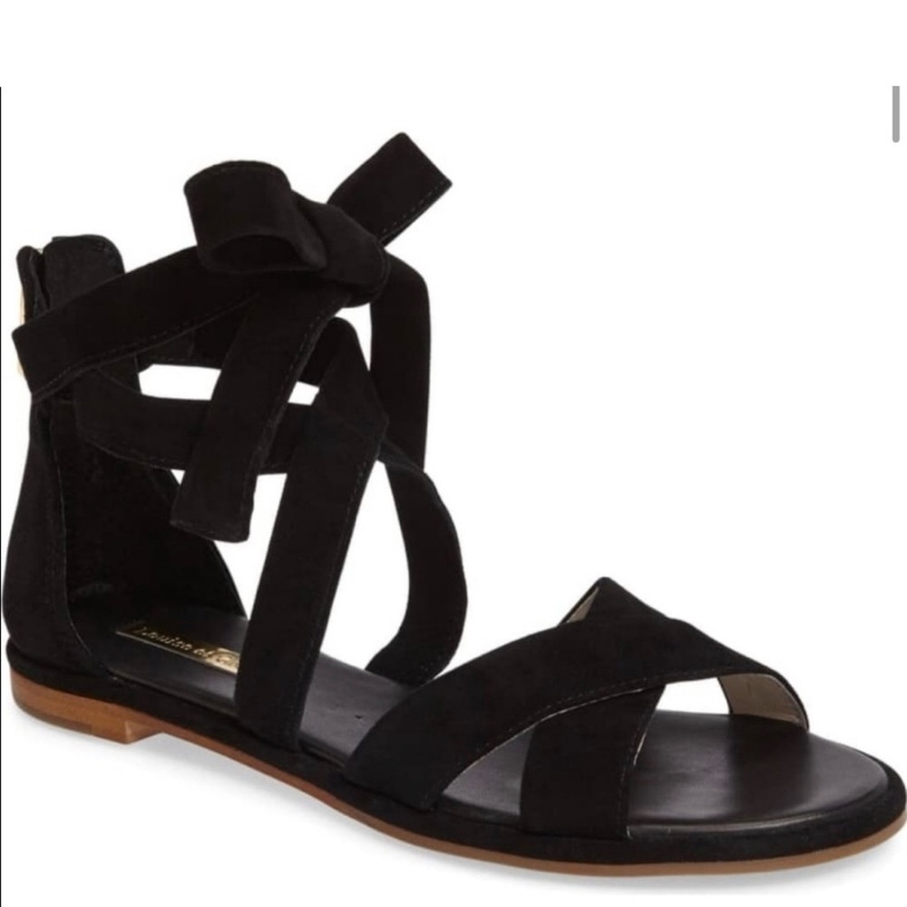 Louise et Cie Black Suede Gladiator Sandals